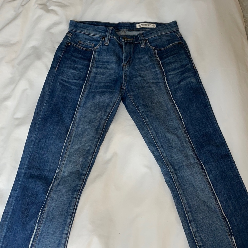 Blank jeans with front slint